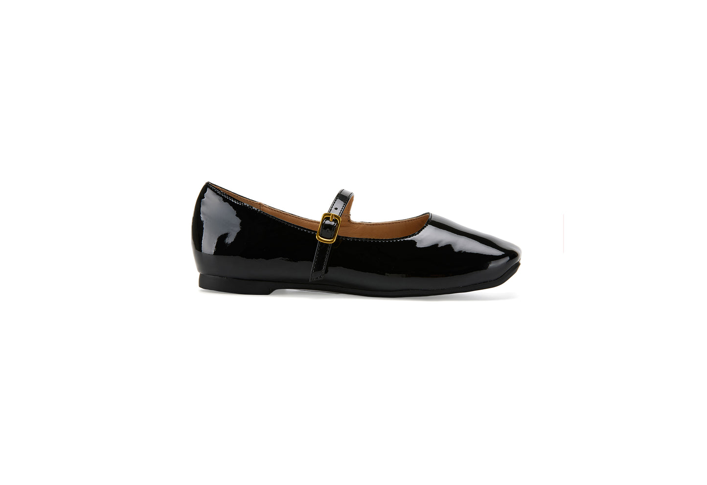 Patent Black Buckle