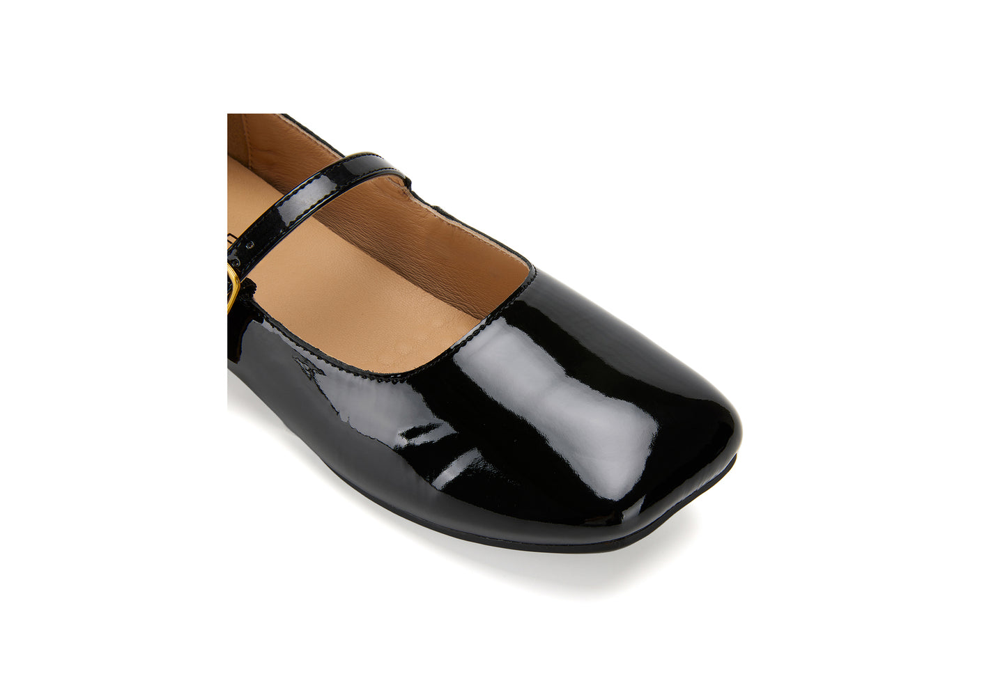 Patent Black Buckle
