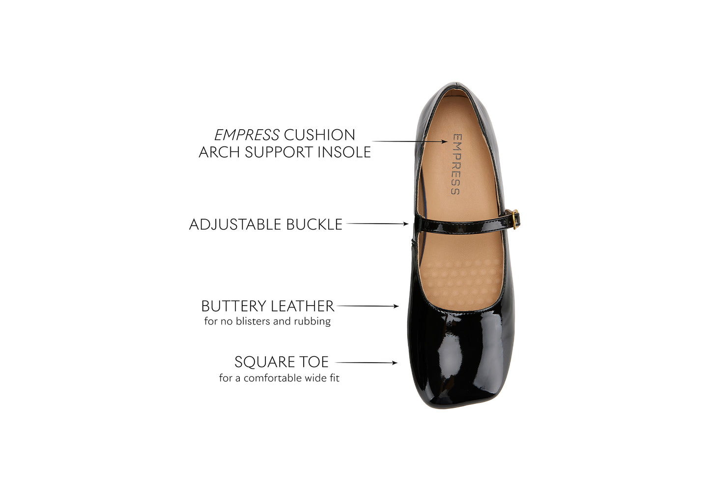 Patent Black Buckle