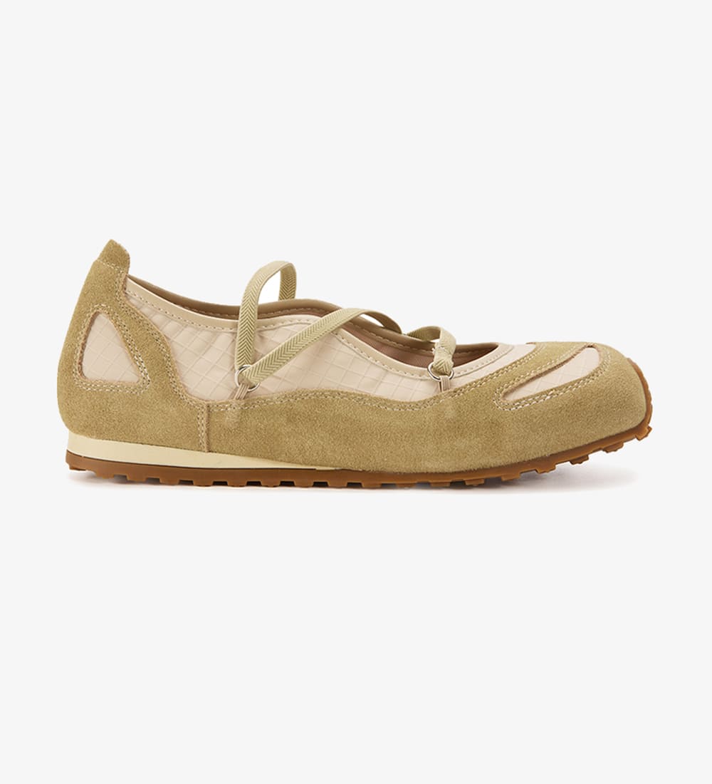 Empress Australia Square Toe Sneakers in beige - thumbnail