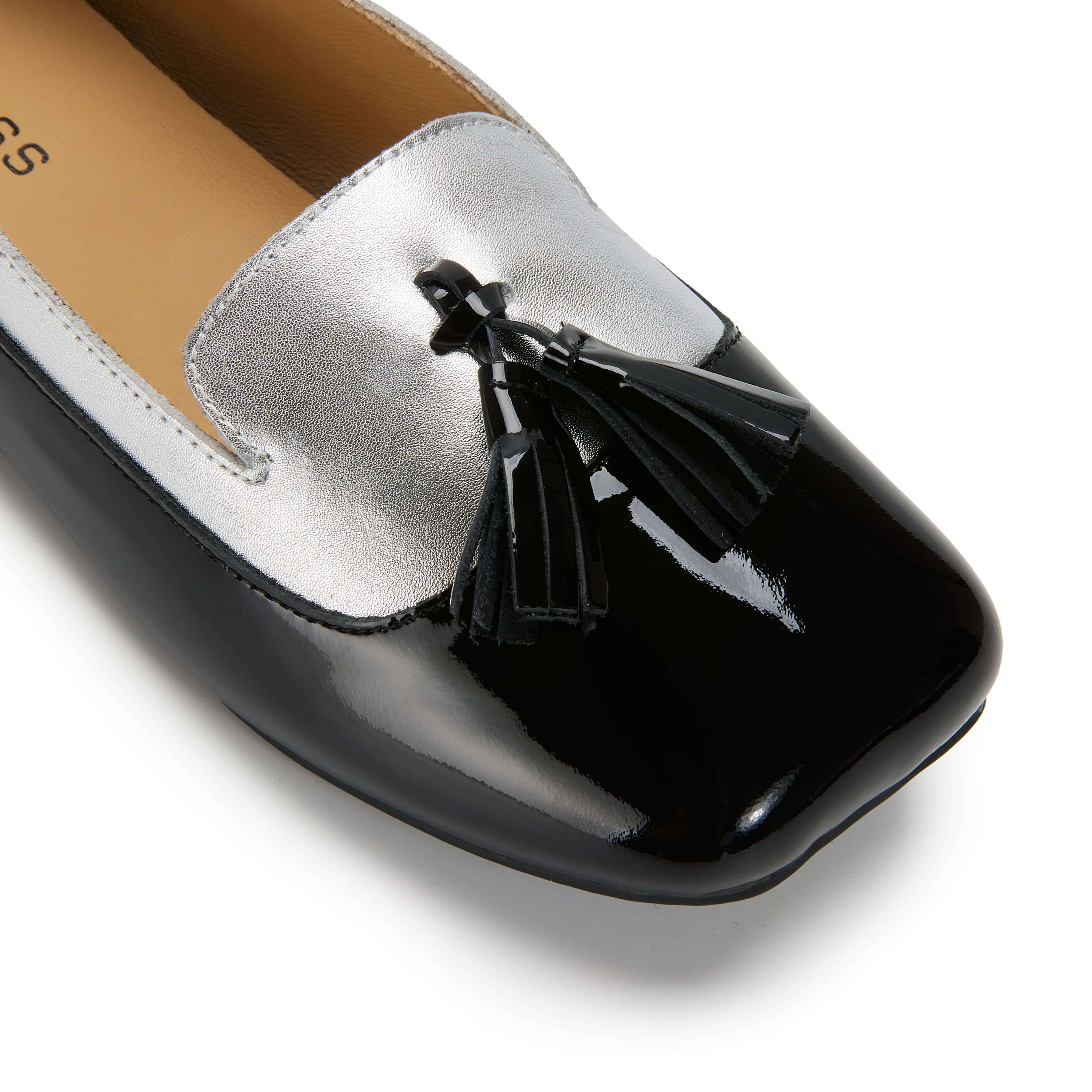 Silver & Patent Black
