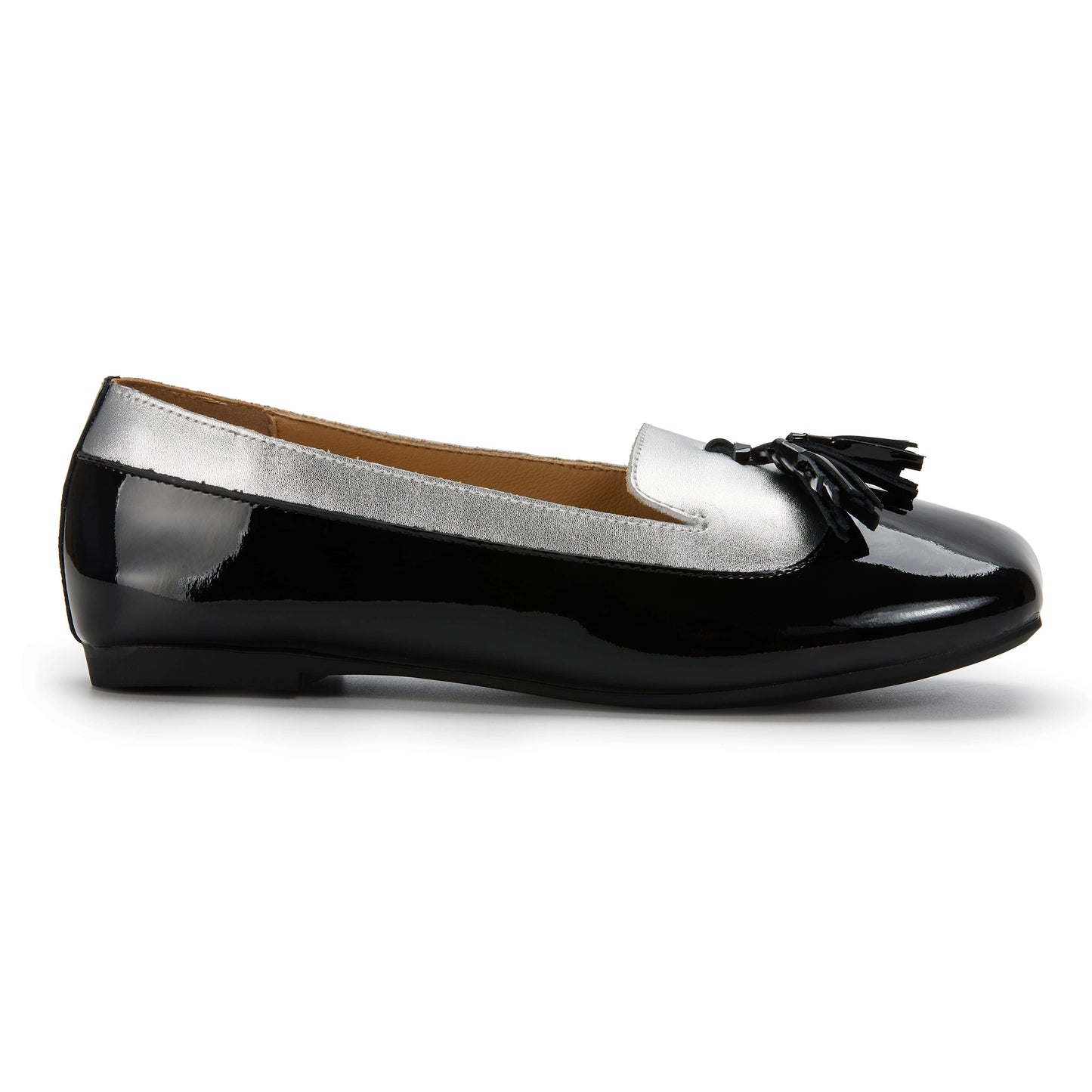 Silver & Patent Black