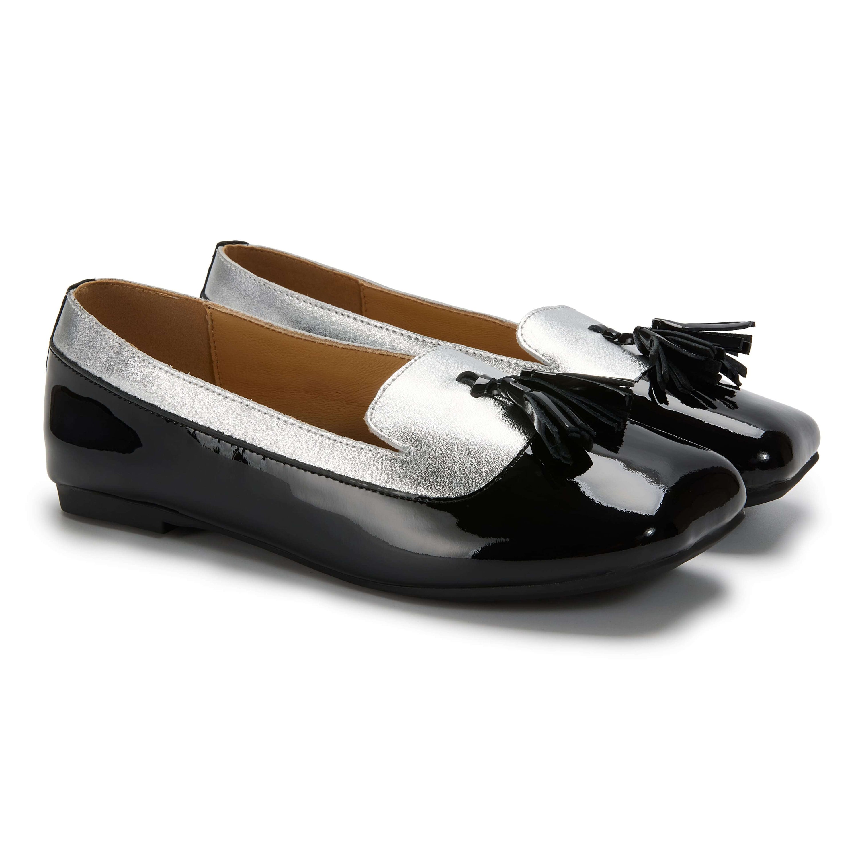 Silver & Patent Black