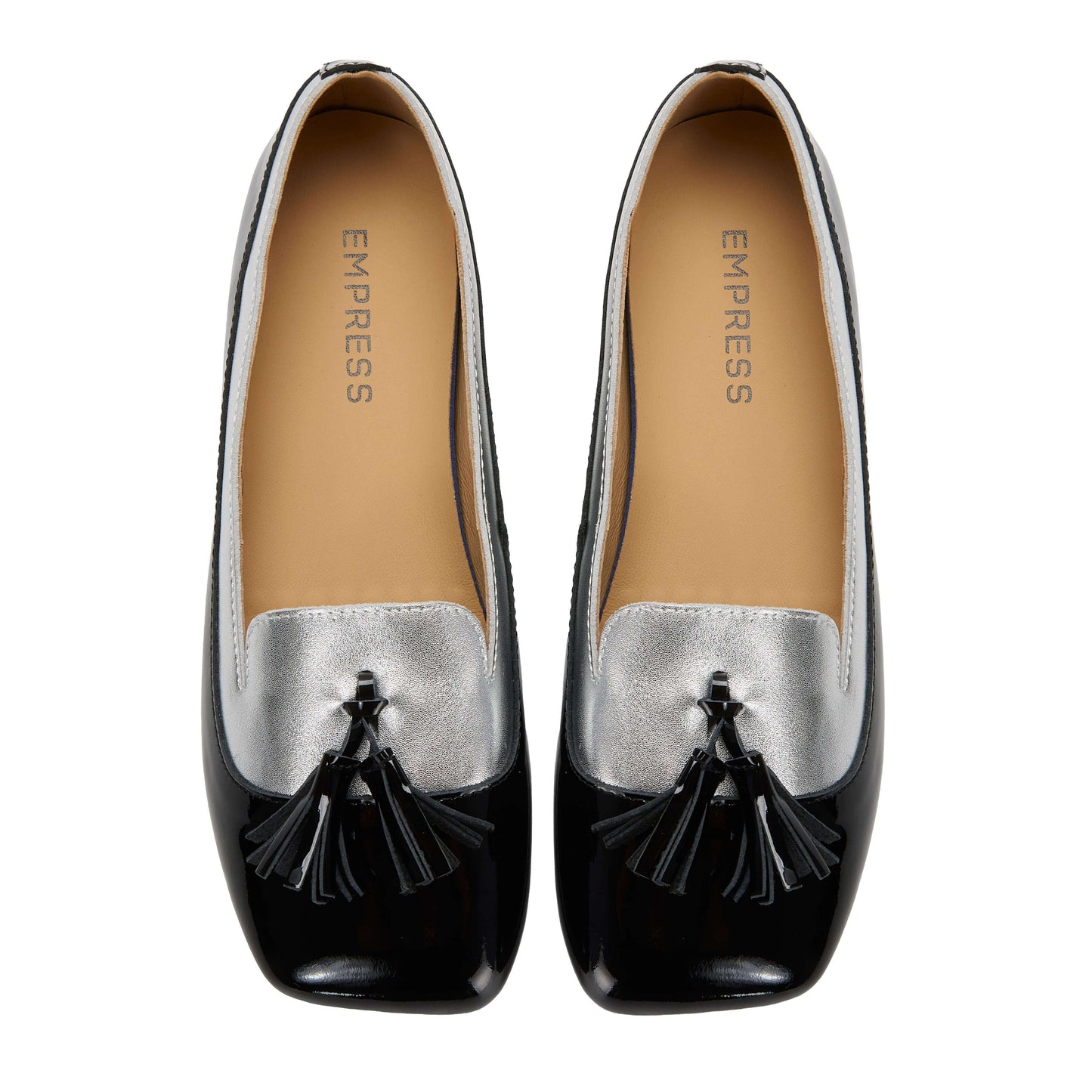 Silver & Patent Black