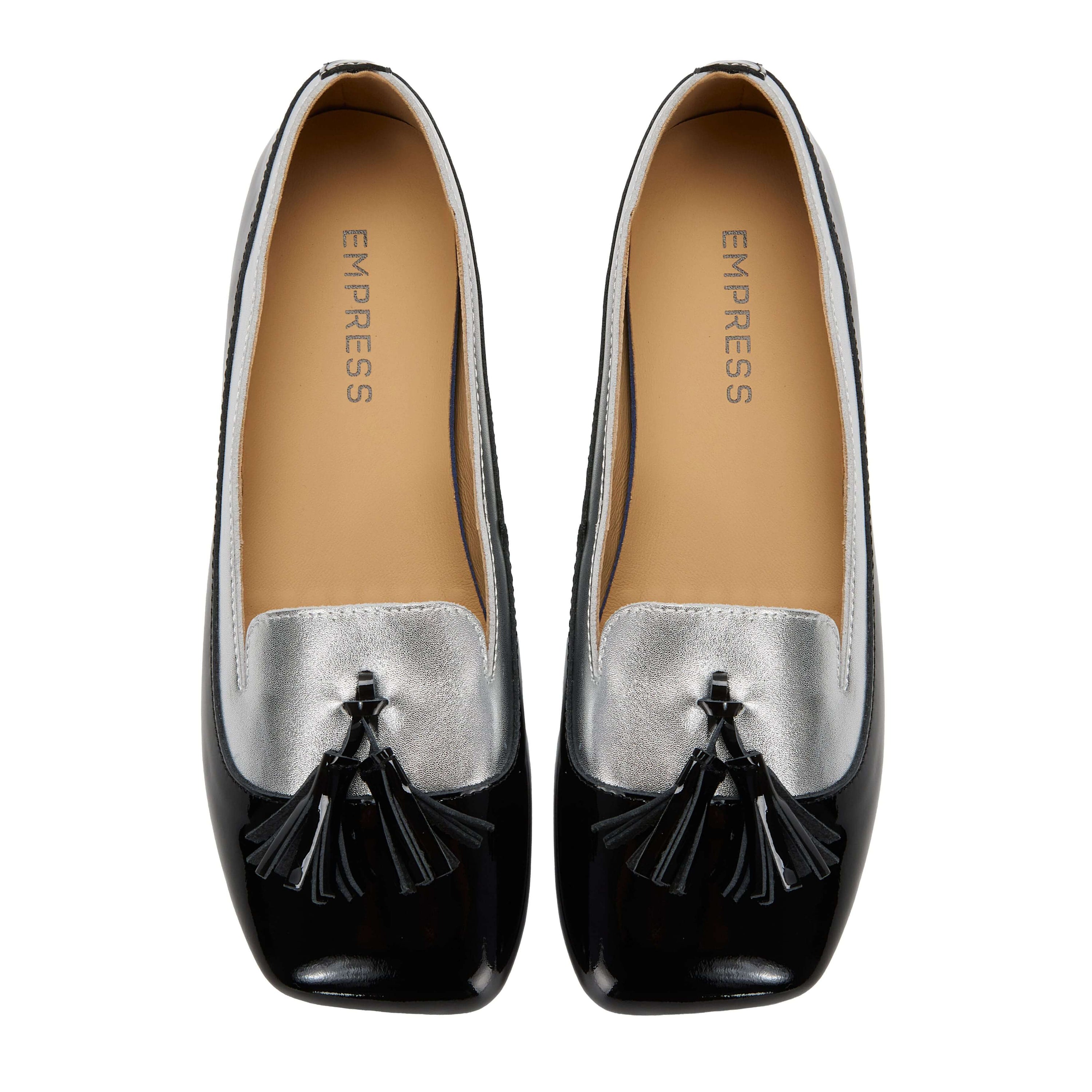 Silver & Patent Black